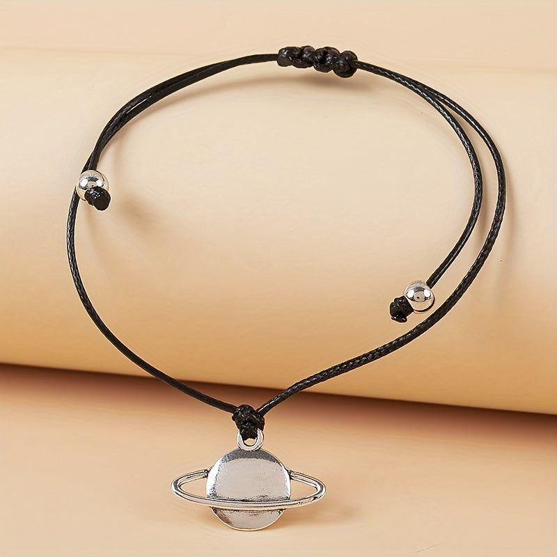 Planet String Bracelet Adjustable Rope Dainty Hand Jewelry Gift