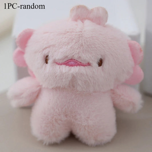 Peach Pink Plush Ocean Animal Keychain Soft & Expressive with Fluffy Ears