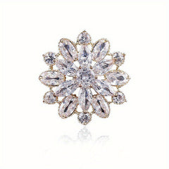Zircon Snowflake Brooch for Prom, Elegant Men's Gift for Women