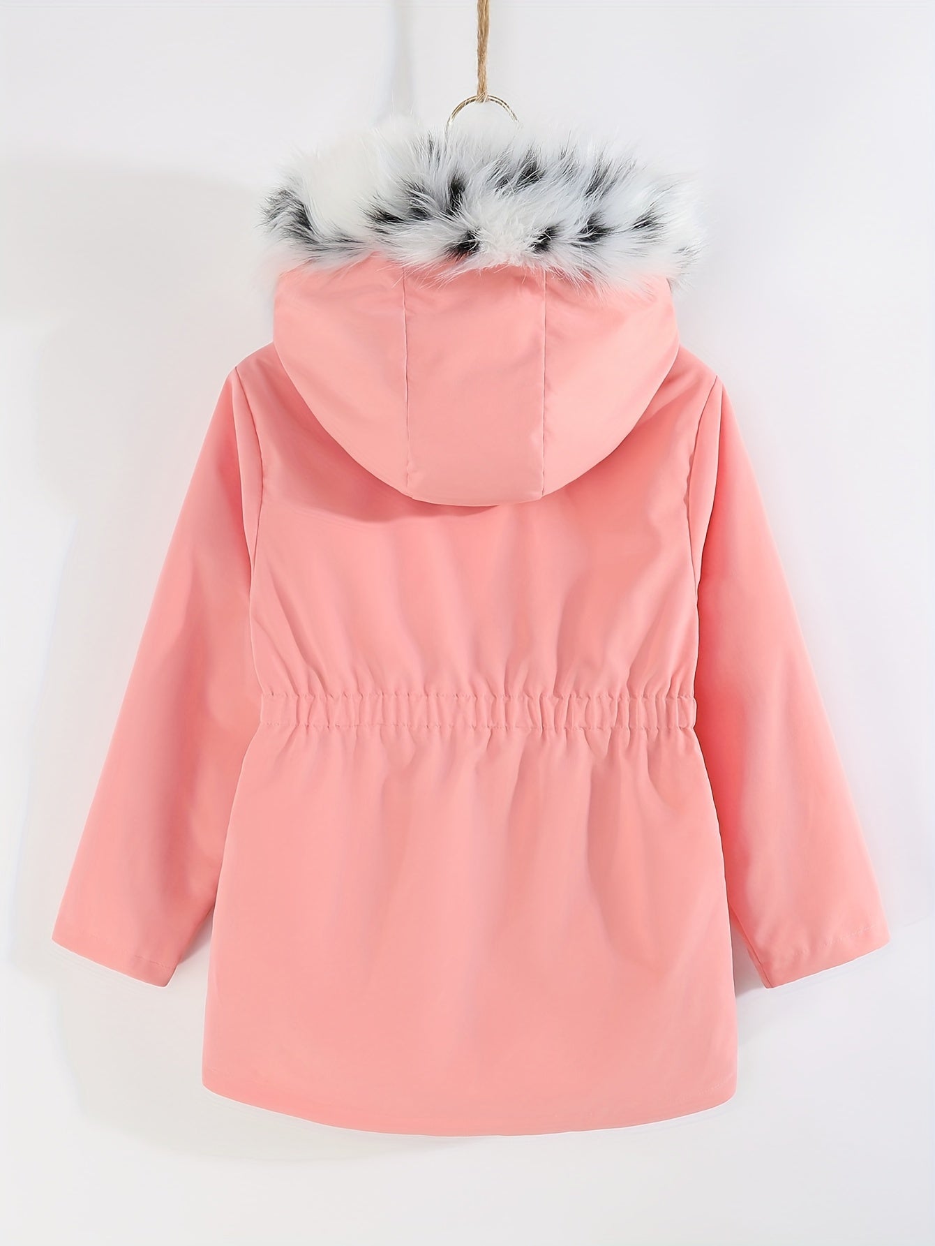 Toddler Girls Fleece Hooded Jacket Coat For Fall Winter