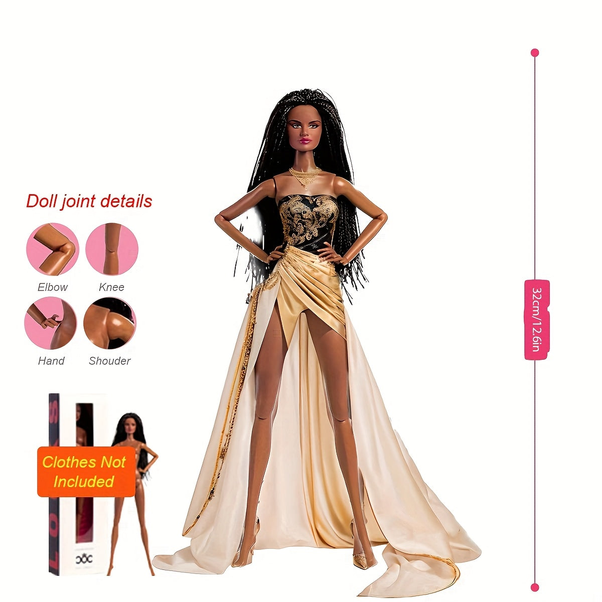 High Simulation BJD Model Doll Figure Toy 12 Joints Movable 12 inch