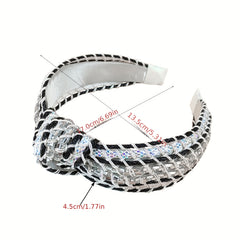Boho Cross Knotted Headband Rope Braided Headdress Hair Accessories