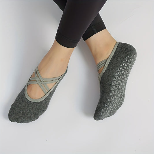 Cross Strap Yoga Socks Anti-slip Gripper Socks