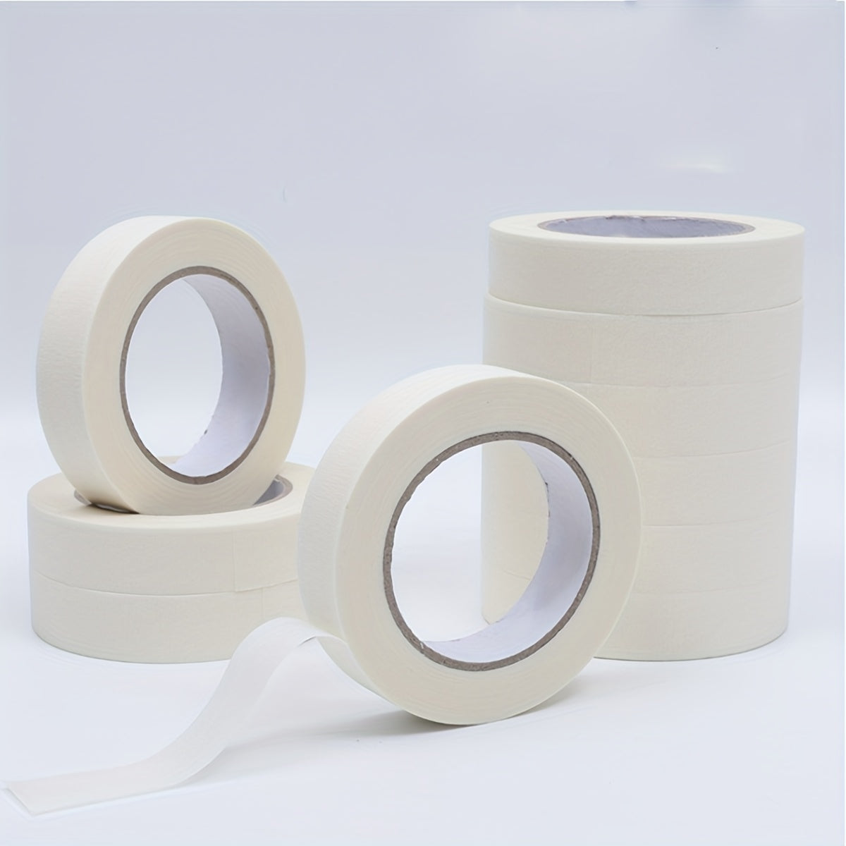 5pcs Masking Tape Beige 1.19cm x 2000.0cm for Painting Home Office School