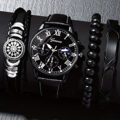 2pcs 4pcs Casual Digital Quartz Watch Bracelet Set