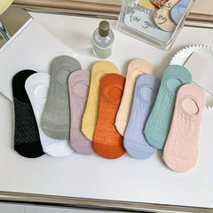 10 Pairs Soft Argyle Ankle Socks Women's Stockings