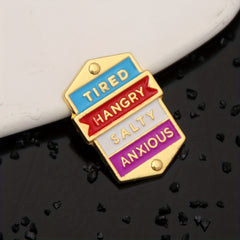 Metal Badge Social Expression Brooch Pin for Men