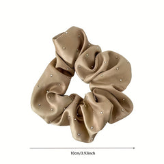 5Pcs Set Solid Scrunchie Hair Ties Elastic Headwear Ponytail Holders