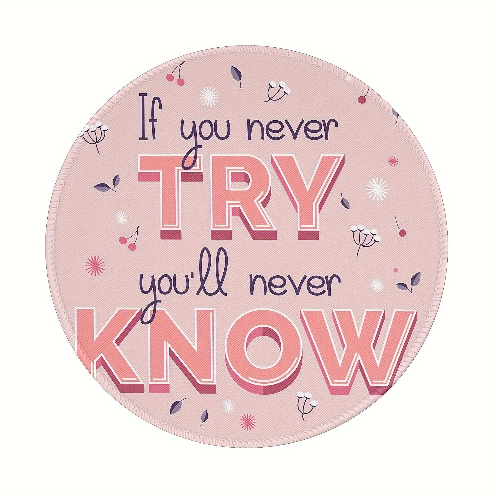 Round Mouse Pad 20x20cm Home Office Rubber Seam Border Sliding Mouse Pad