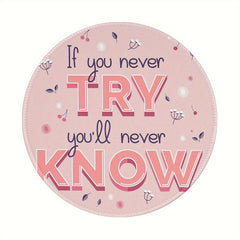 Round Mouse Pad 20x20cm Home Office Rubber Seam Border Sliding Mouse Pad