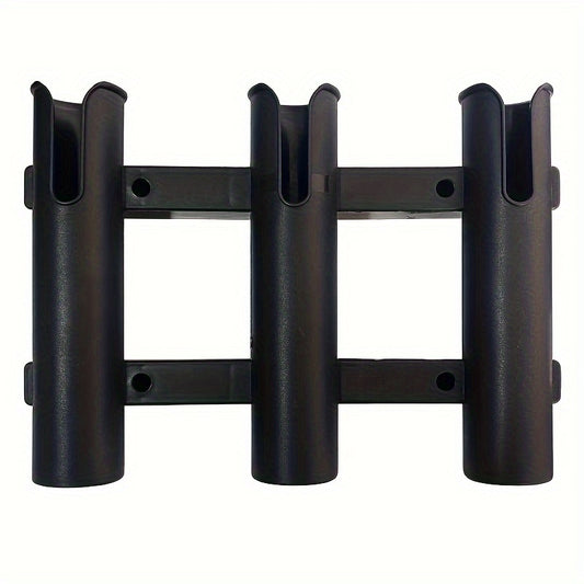 3-Tube Plastic Fishing Rod Rack Portable Pole Bracket for Boats and Kayaks