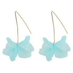 Exaggerated Flower Boho Dangle Earrings Resin Jewelry Female Gift