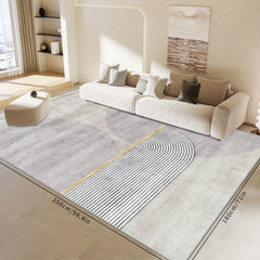 Modern Nordic Area Rug Large Non Slip TPR Backing Living Room Sofa Mat