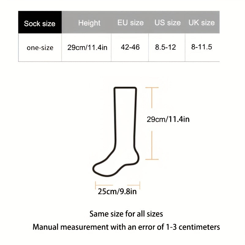 Classic Solid Cotton Mid calf Socks - Outdoor Comfortable And Breathable Socks