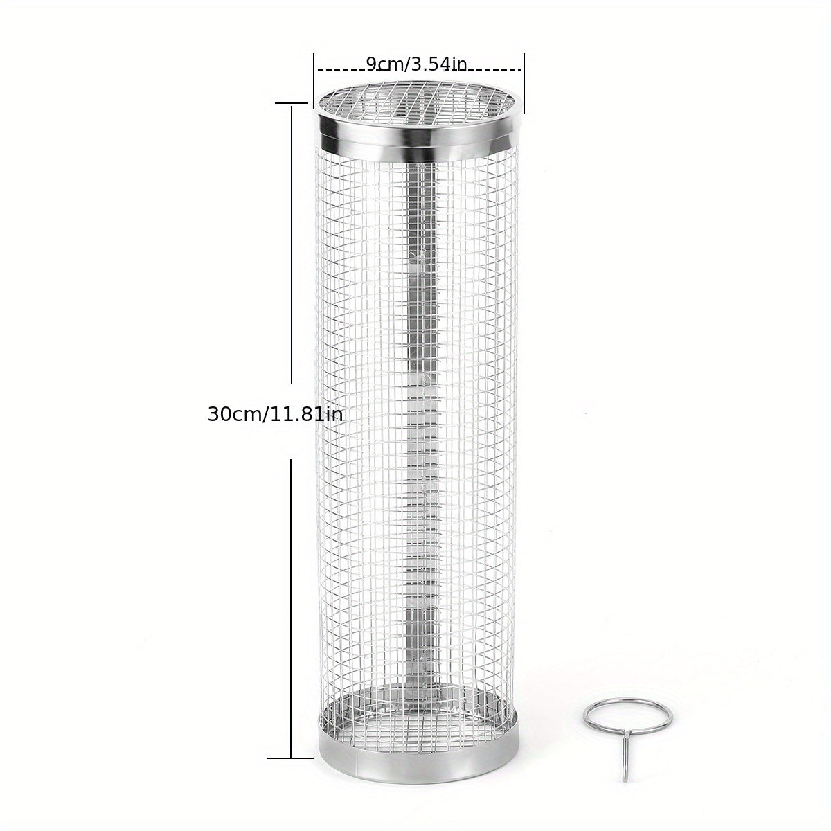 Stainless Steel Rolling Grill Basket for Vegetables and Fish
