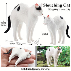 Handcrafted Simulated Cat Model Toy Solid Static Spotted Orange Cat