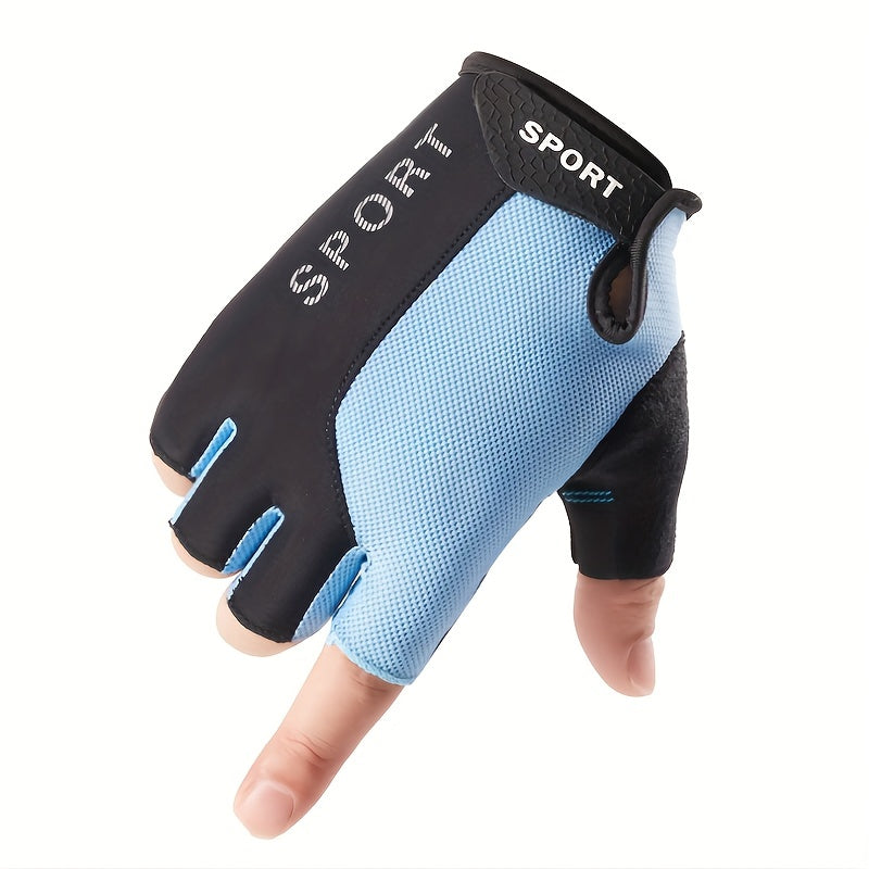 Breathable Half Finger Fitness Gloves for Men and Women - Non Slip