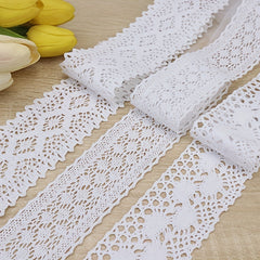 2 Yards Cotton Lace Trim Crochet Sewing Lace for Crafts Gift Package