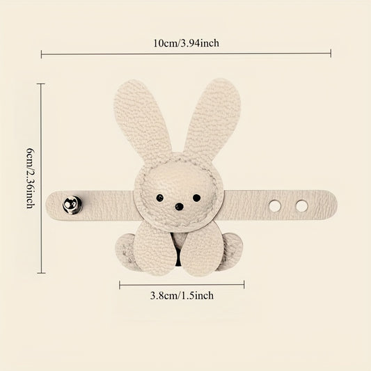 Fluffy Bunny Bag Charm - Soft Pastel Beige Rabbit Purse Decoration