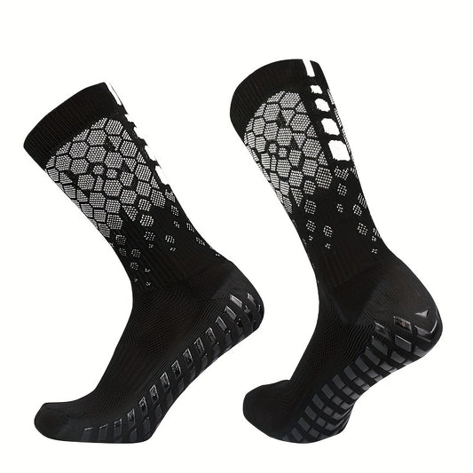 Non-slip Silicone Bottom Football Socks Mid Calf Breathable Soccer Socks