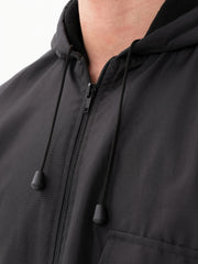 Men's Waterproof Hooded Zip Up Jacket for Outdoors