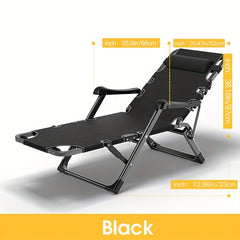Outdoor Folding Chairs Balcony Adjustable Lounge Chair 2 In 1 Folding Chairs Bed