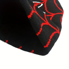 Retro Cotton Brimless Hat with Spider Web Embroidery