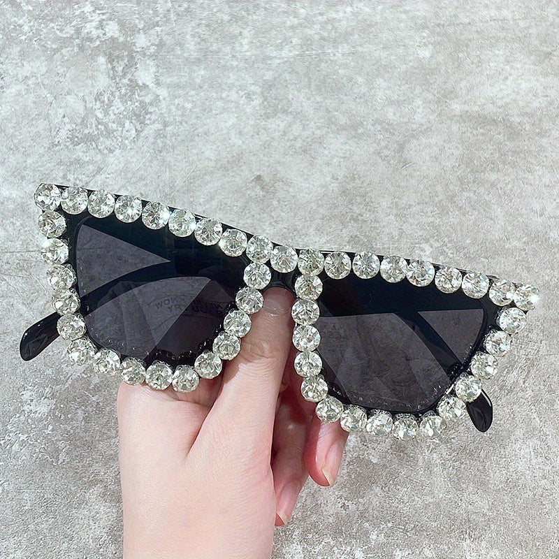 Summer Cat Eye Sunglasses Rhinestone Decorative Glasses