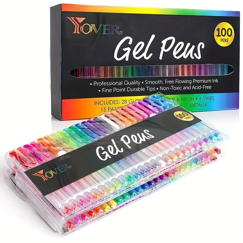 Gelmushta Gel Pens 60 Colors Set Adult Coloring Books Drawing