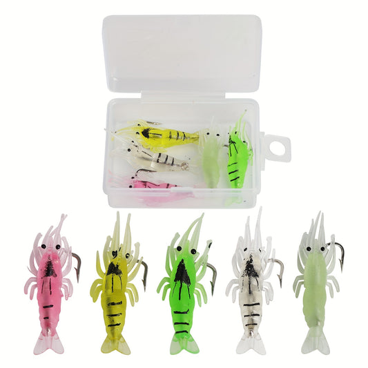 5pcs Fishing Lures Lifelike Swimbaits Bass Trout Crappie Saltwater Freshwater