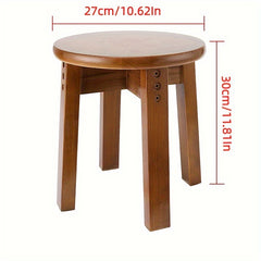 Durable Solid Wood Small Round Stool Shoe Changing Seat