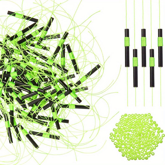 100pcs Luminous Fishing Beads & Bobbers, Night Fishing Gear