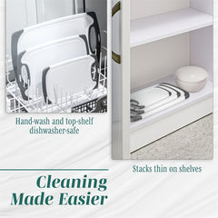 3pcs Reversible Cutting Boards with Non Slip Handles for Kitchen and Dorm