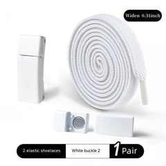 Magnetic Buckle No Tie Shoe Laces Stretch Elastic Flat Laces