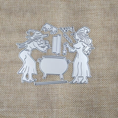 12 Year Old Witch Cooking Soup Metal Cutting Dies Scrapbooking