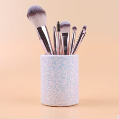 Glitter Makeup Brush Holder Sequin Decor Pencil Cup - Desk Organizer Cup