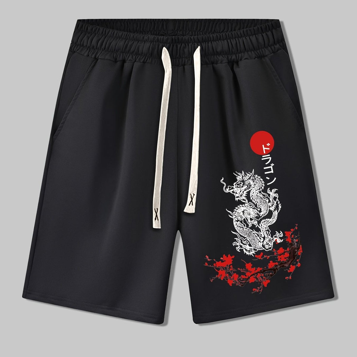 Multicolor Men's Sports Mid Length Pants with Drawstring