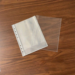 10pcs Transparent Loose Leaf Replacement Bag A5 Card Book 4 Compartments