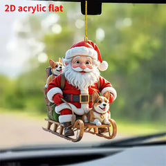 Santa Claus Car Mirror Charm - Christmas Decor