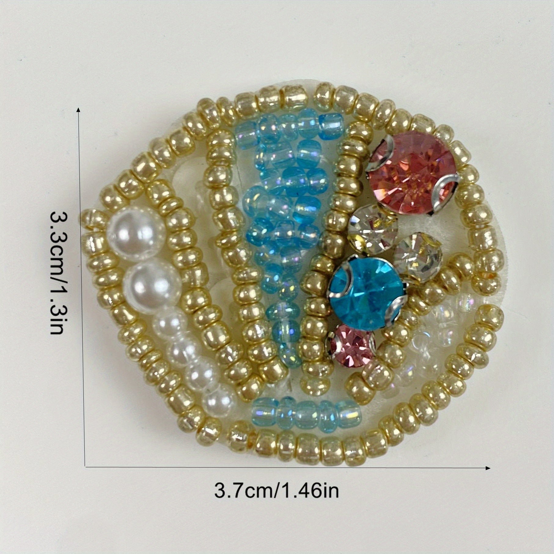 Ocean Animal Faux Pearl Beads Sequin Patch DIY Sewing Patch Sticker