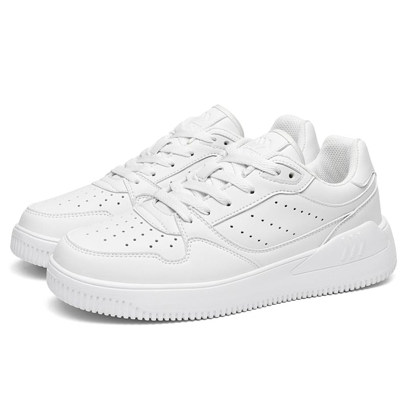 Men's Faux Leather Lace Up Skate Sneakers Casual Elevator Shoes