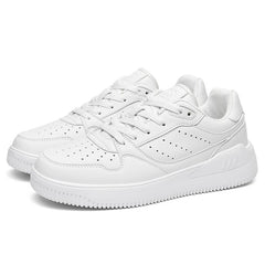 Men's Faux Leather Lace Up Skate Sneakers Casual Elevator Shoes