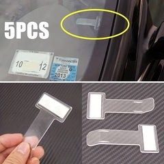 5pcs Car Parking Ticket Clip Auto Fastener Organizer