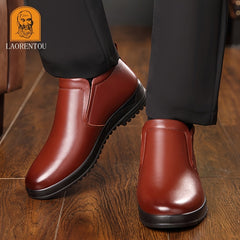 LAORENTOU Men's Warm Fleece Thermal Slip On Boots Winter