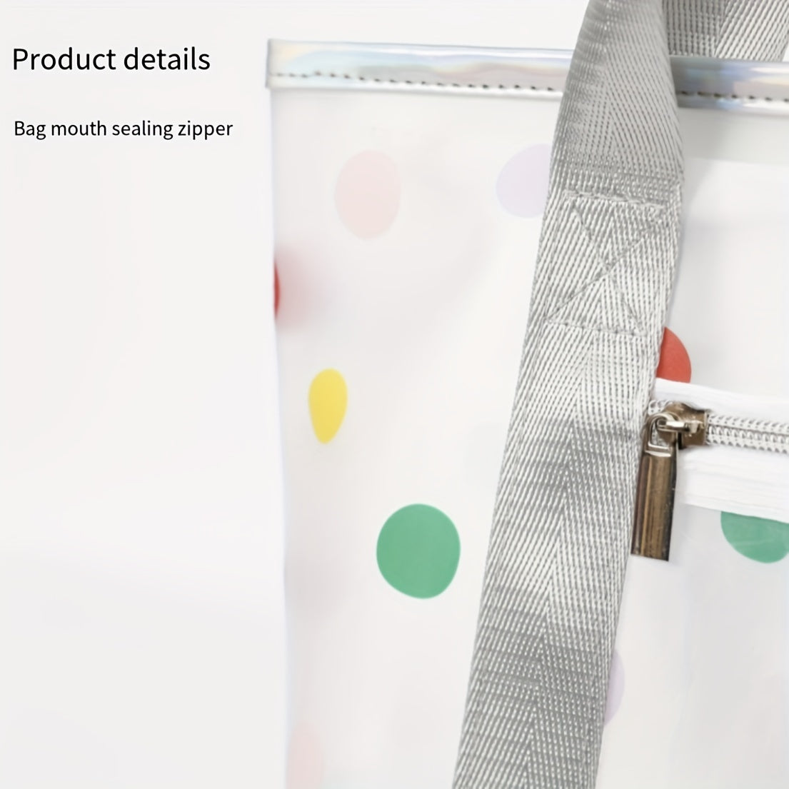 Polka Dot Beach Toiletry Bag Frosted Transparent Storage Large Capacity