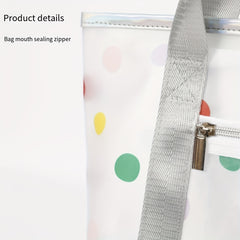 Polka Dot Beach Toiletry Bag Frosted Transparent Storage Large Capacity