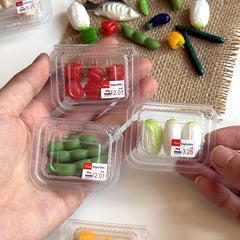 Toy House Mini Vegetable Models Detachable Supermarket Shopping Decoration Toy
