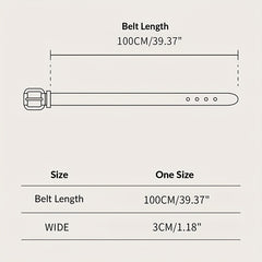 Classic Double D Buckle PU Waist Belt for Women