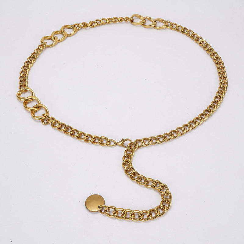 Women's Metal Waist Chain Belt for Dress Skirt, Thin Chain Belt, Accessories
