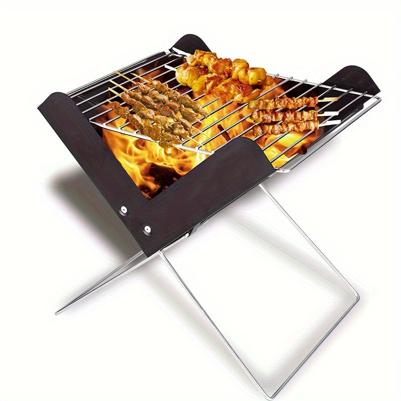 1pc Folding Charcoal Grill for Outdoor & Home Cooking